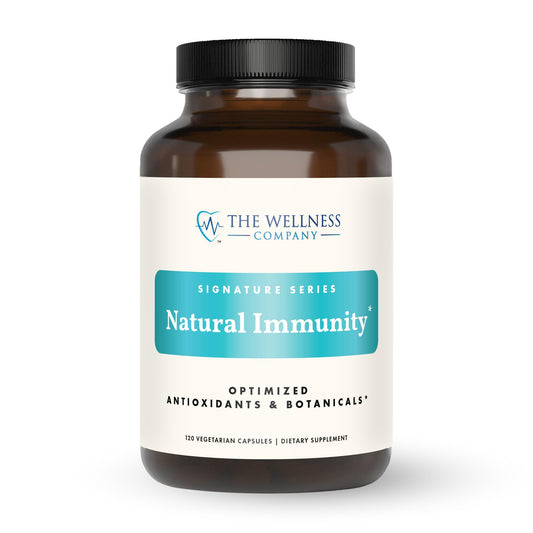 The Wellness Company Natural Immunity bottle front for daily immune support.