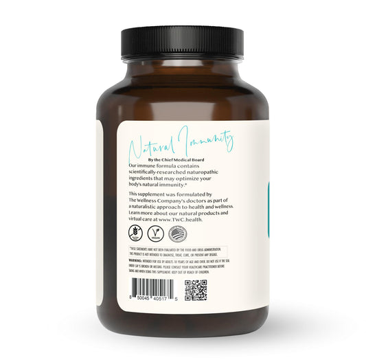 Natural Immunity ingredients oregano and reishi for immune balance.