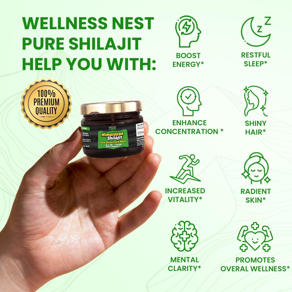 Wellness Nest shilajit resin pour into water showing easy dissolution.