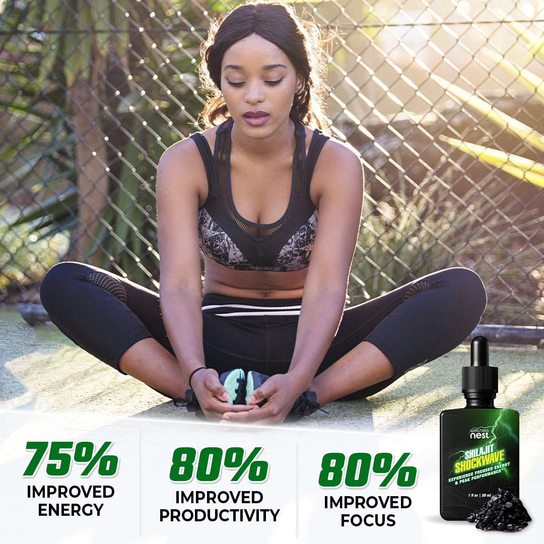 Wellness Nest Shilajit Shockwave boosts focus and mental clarity.