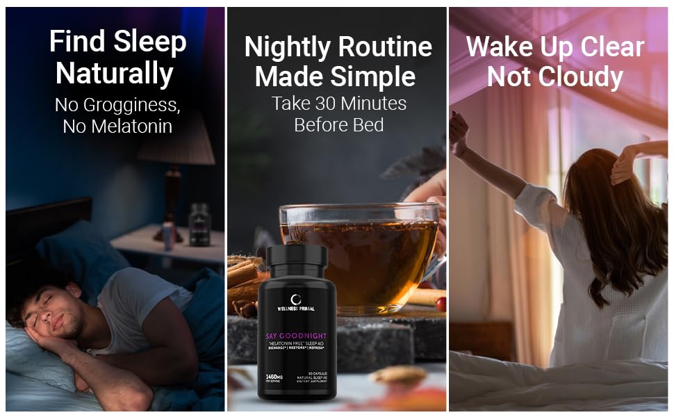 Vegan capsules of Wellness Primal sleep aid ready for daily use