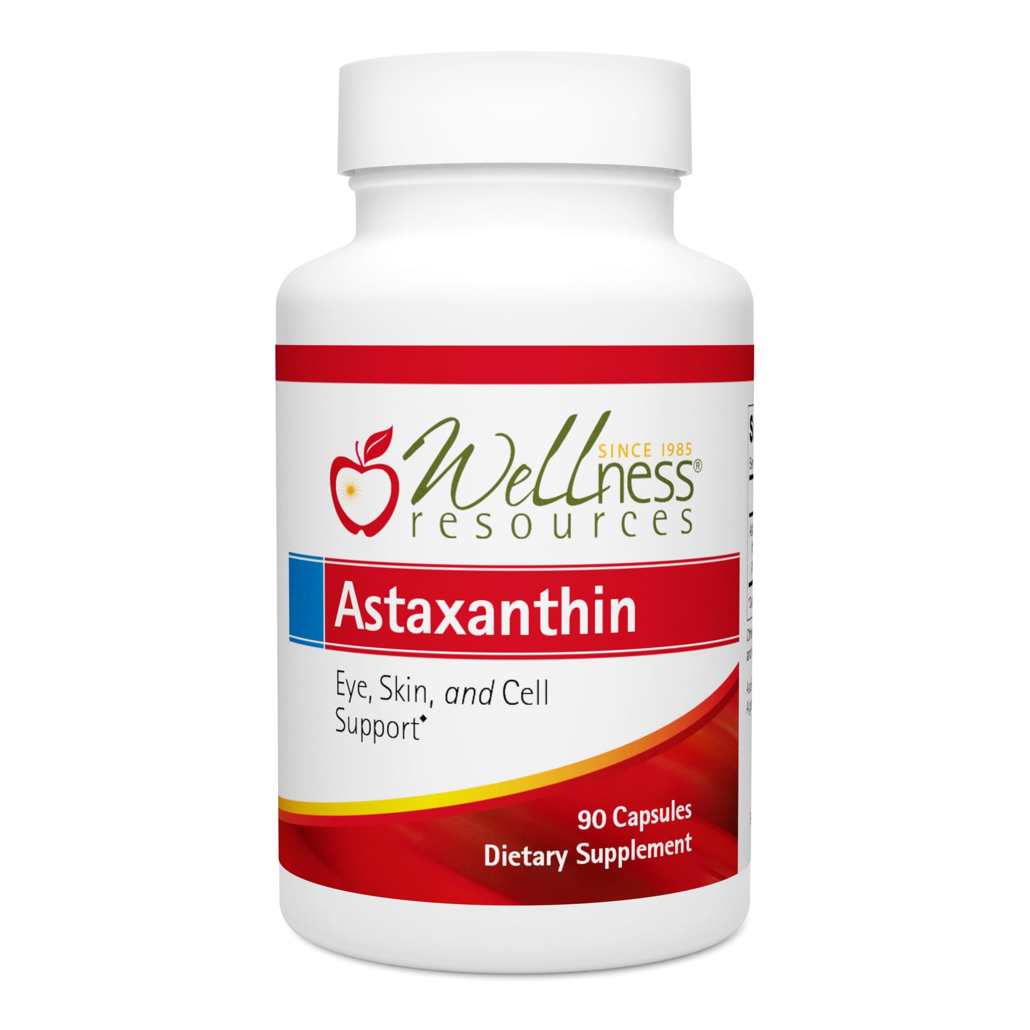 Wellness Resources Astaxanthin bottle front for daily wellness support.