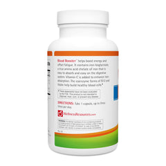 Wellness Resources Blood Booster iron Made in USA label for quality