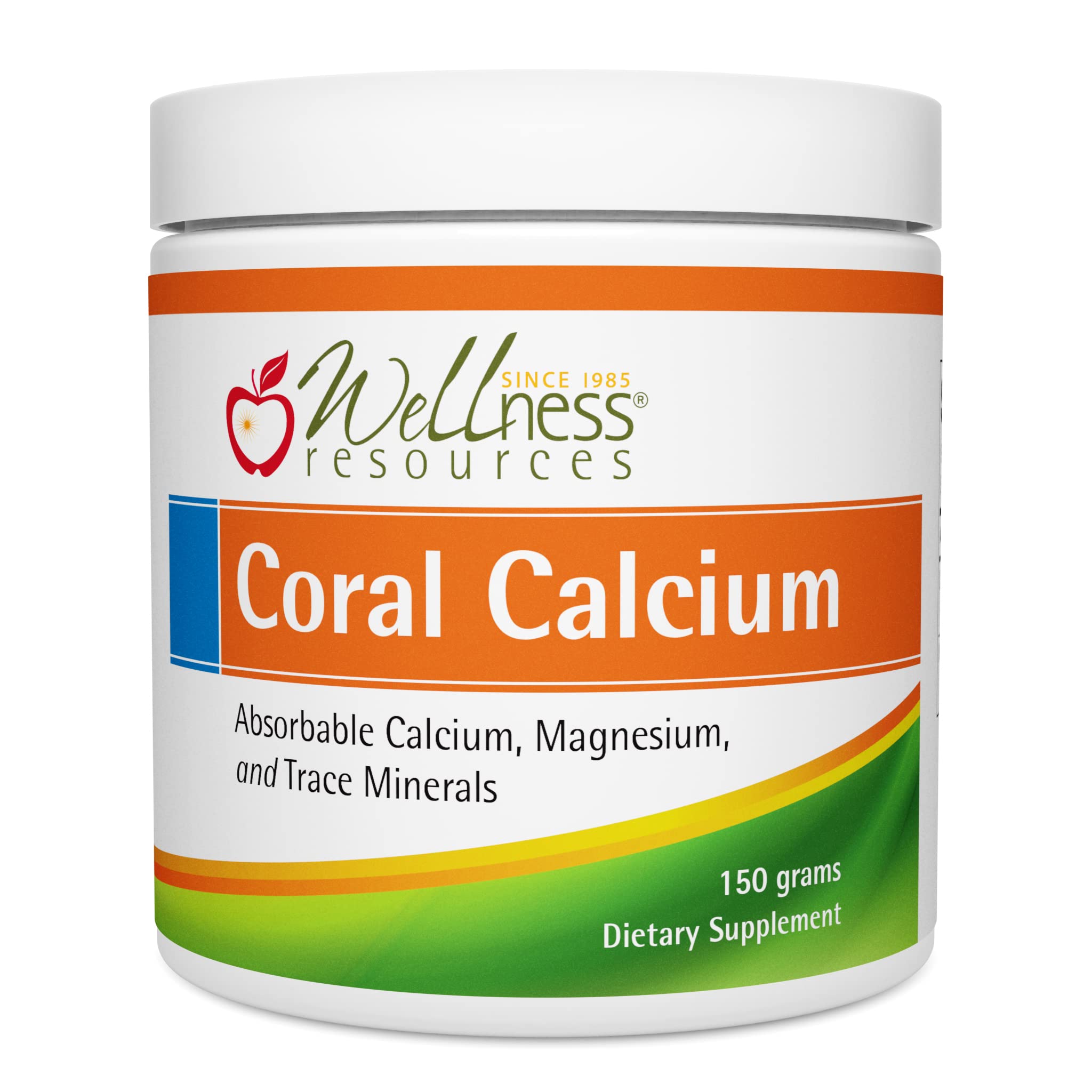 Wellness Resources Coral Calcium Powder bottle showing marine minerals for daily bone health support
