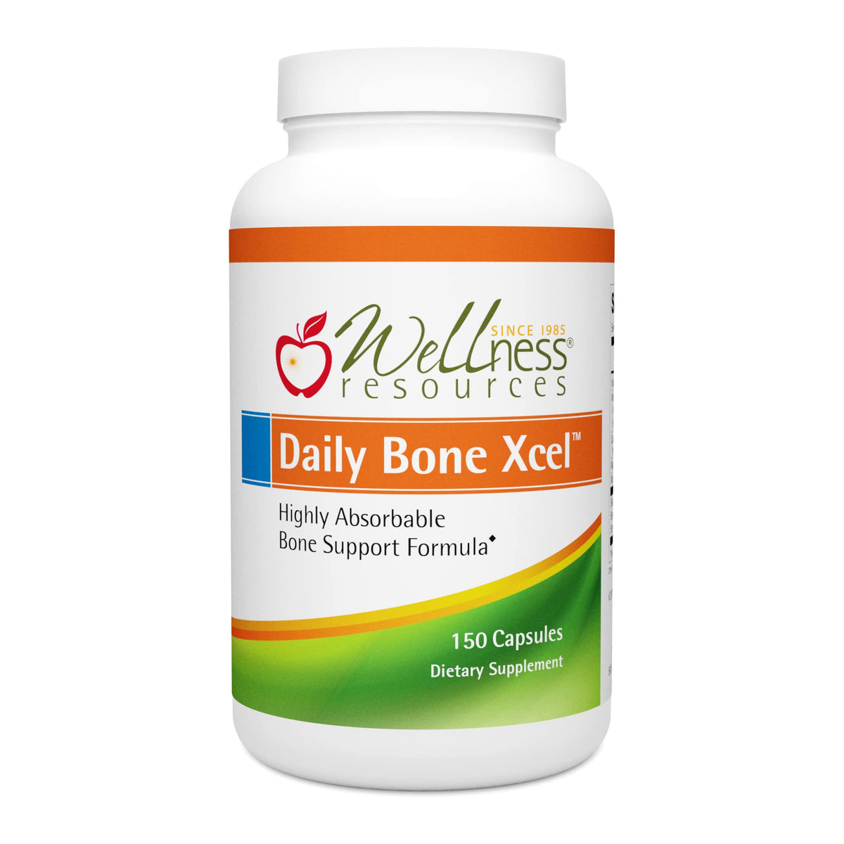 Wellness Resources Daily Bone Xcel bottle front view for bone health support