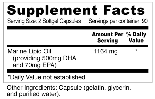Wellness Resources Daily DHA testing seal underscores batch purity and toxin screening.