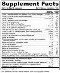 Wellness Resources Daily Energy label closeup, transparent ingredients support methylated B vitamins