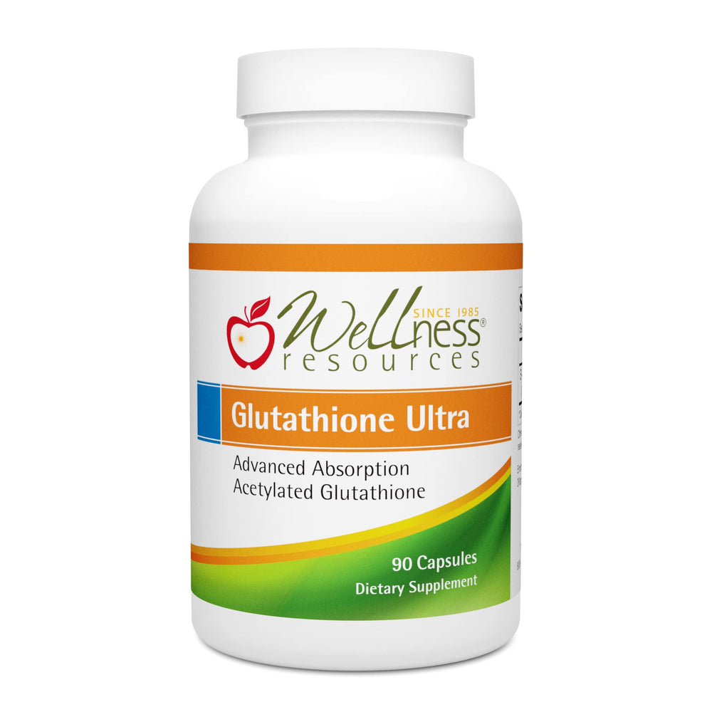 Wellness Resources Glutathione Ultra bottle showing premium antioxidant support