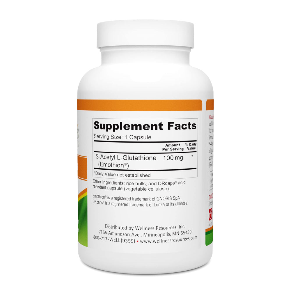 Wellness Resources Glutathione Ultra capsules ready for daily use