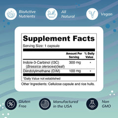 Wellness Resources I3C + DIM label front emphasizing batch-tested purity and potency.