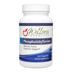 Wellness Resources PhosphatidylSerine sunflower bottle—non-GMO sourcing to support daily focus.