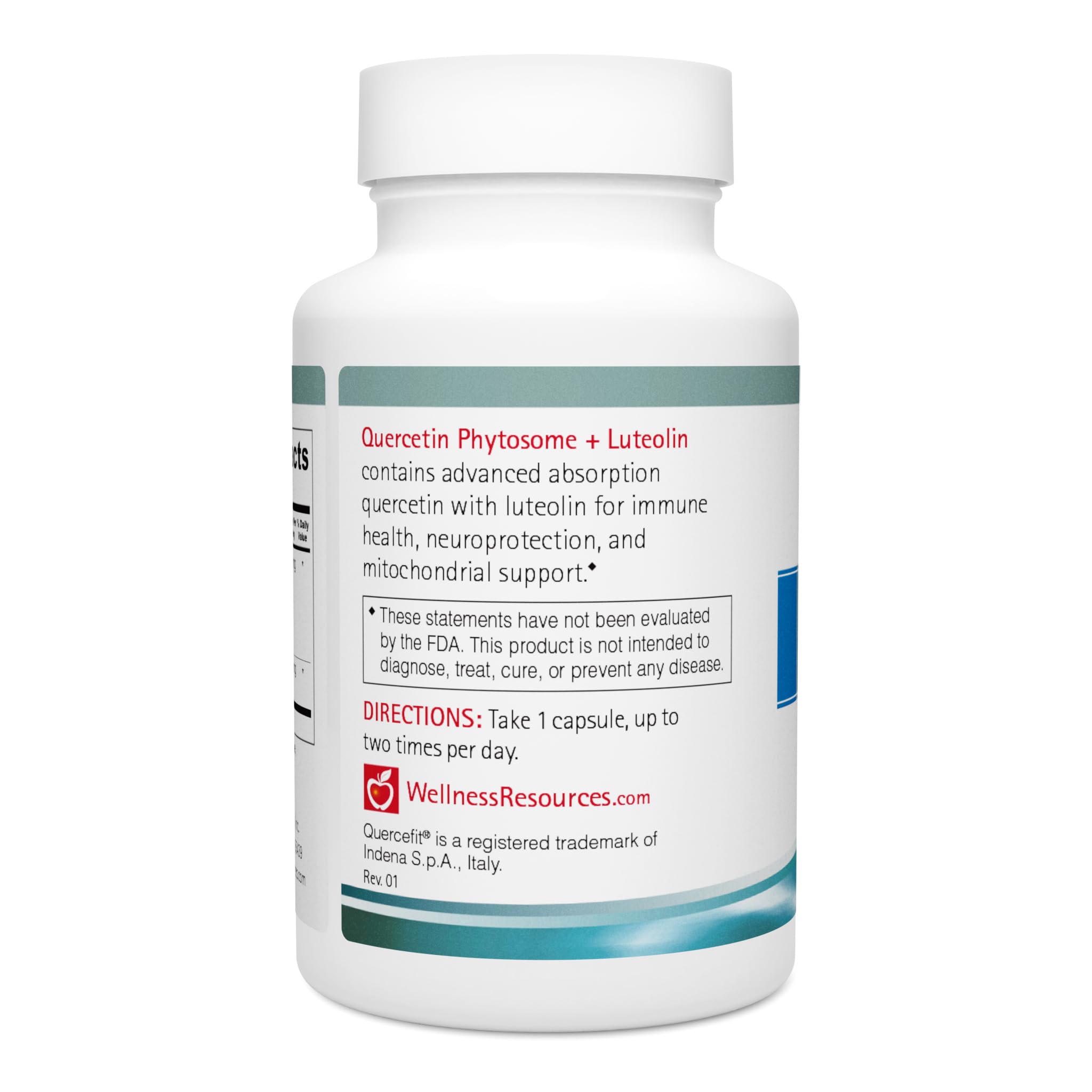 Wellness Resources Quercetin Phytosome capsules close-up showing enhanced absorption for daily use.