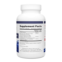 Wellness Resources Super Brain Booster label highlighting vegan and non-GMO features for clear focus.