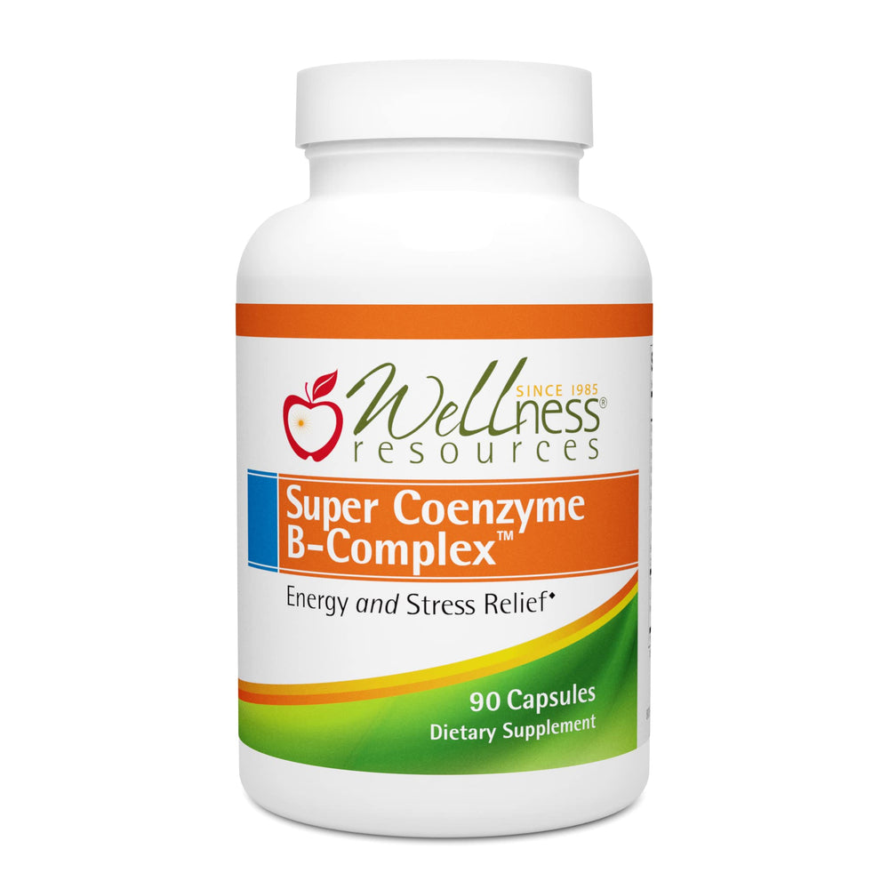 Wellness Resources Super Coenzyme B Complex bottle front view supports energy