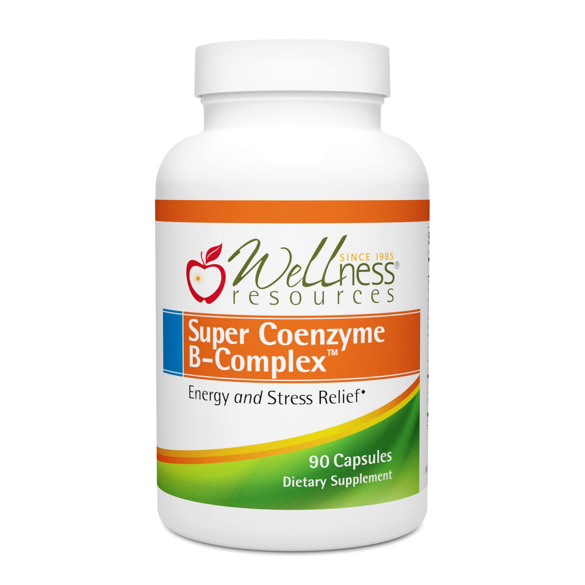 Wellness Resources Super Coenzyme B Complex bottle front view supports energy
