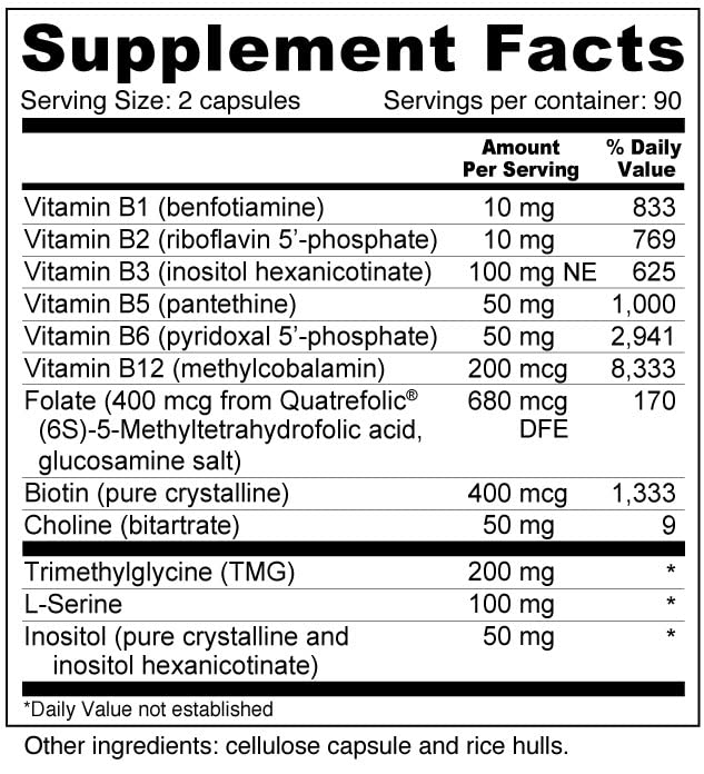 Wellness Resources Super Coenzyme B Complex capsules highlight methylated B vitamins for absorption.