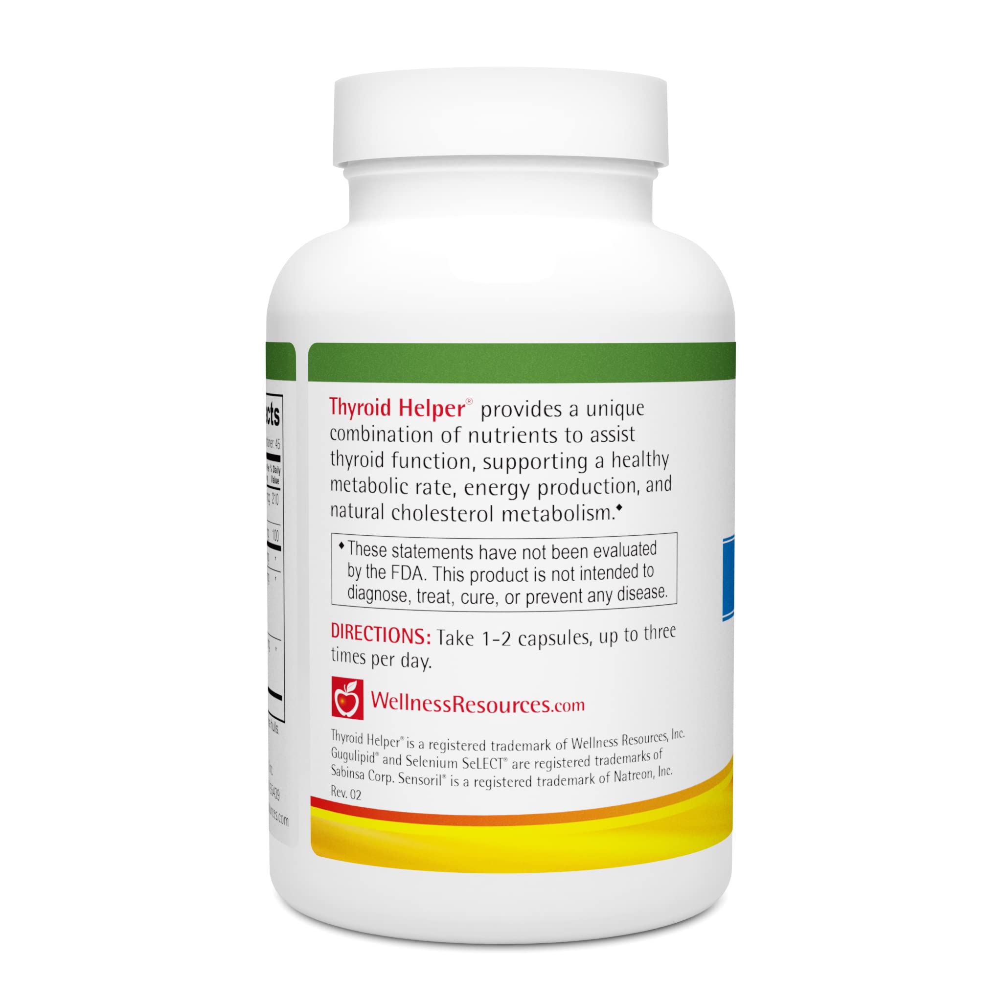 Wellness Resources Thyroid Helper in hand illustrating easy daily intake.