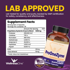 ProOneZyme capsules close-up for easy daily digestion support.