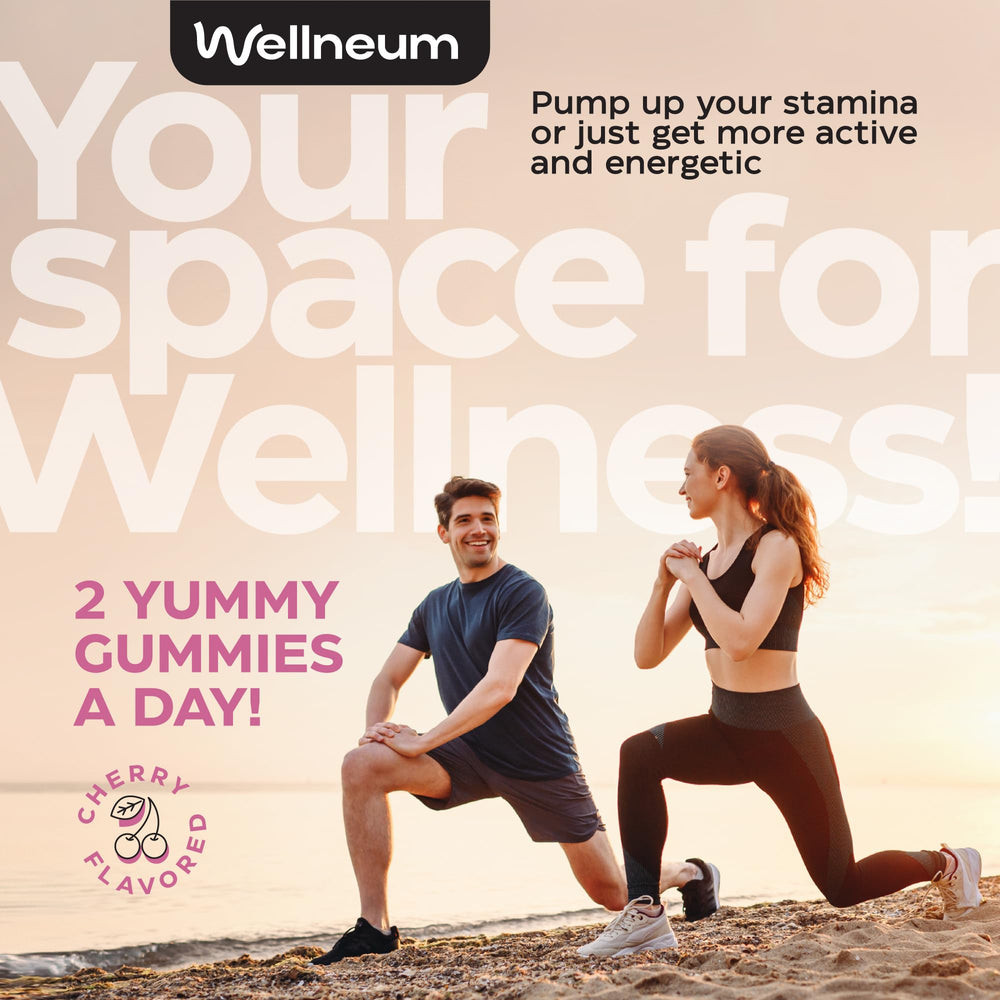 Wellneum Beets serving size shows two gummies per portion