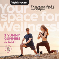 Wellneum Beets serving size shows two gummies per portion