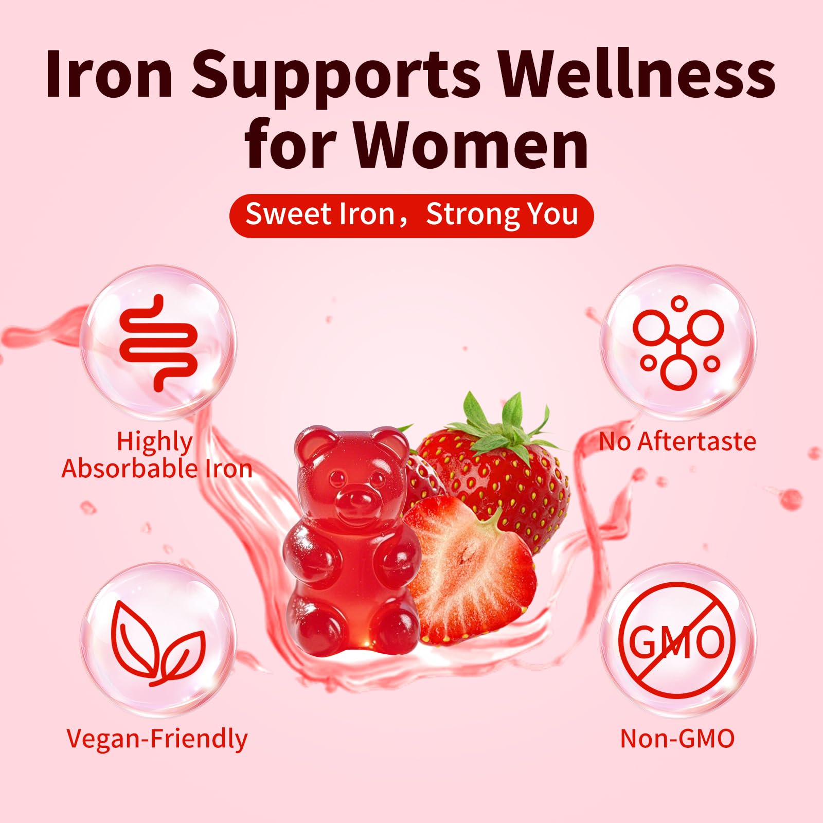 Wellnourish gummies bottle-side reveals vegan, digest-friendly formula.