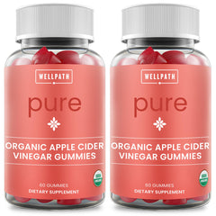 WellPath Pure ACV Gummies bottle front showing 60 gummies for daily wellness.