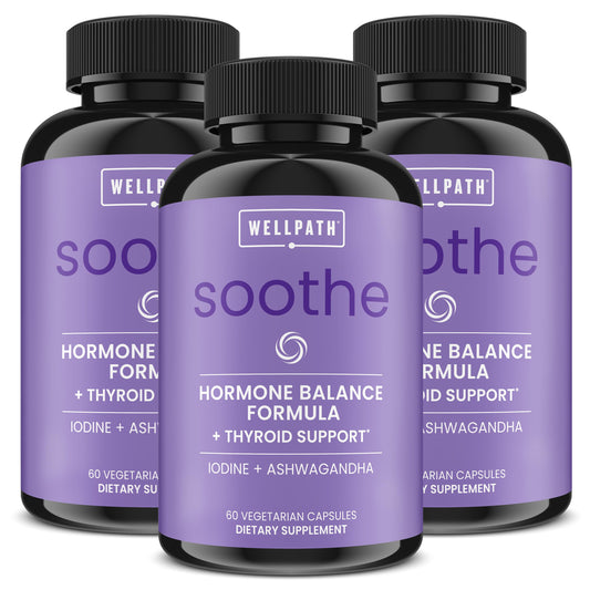 WellPath Soothe Hormone Balance bottle pour for mood and energy