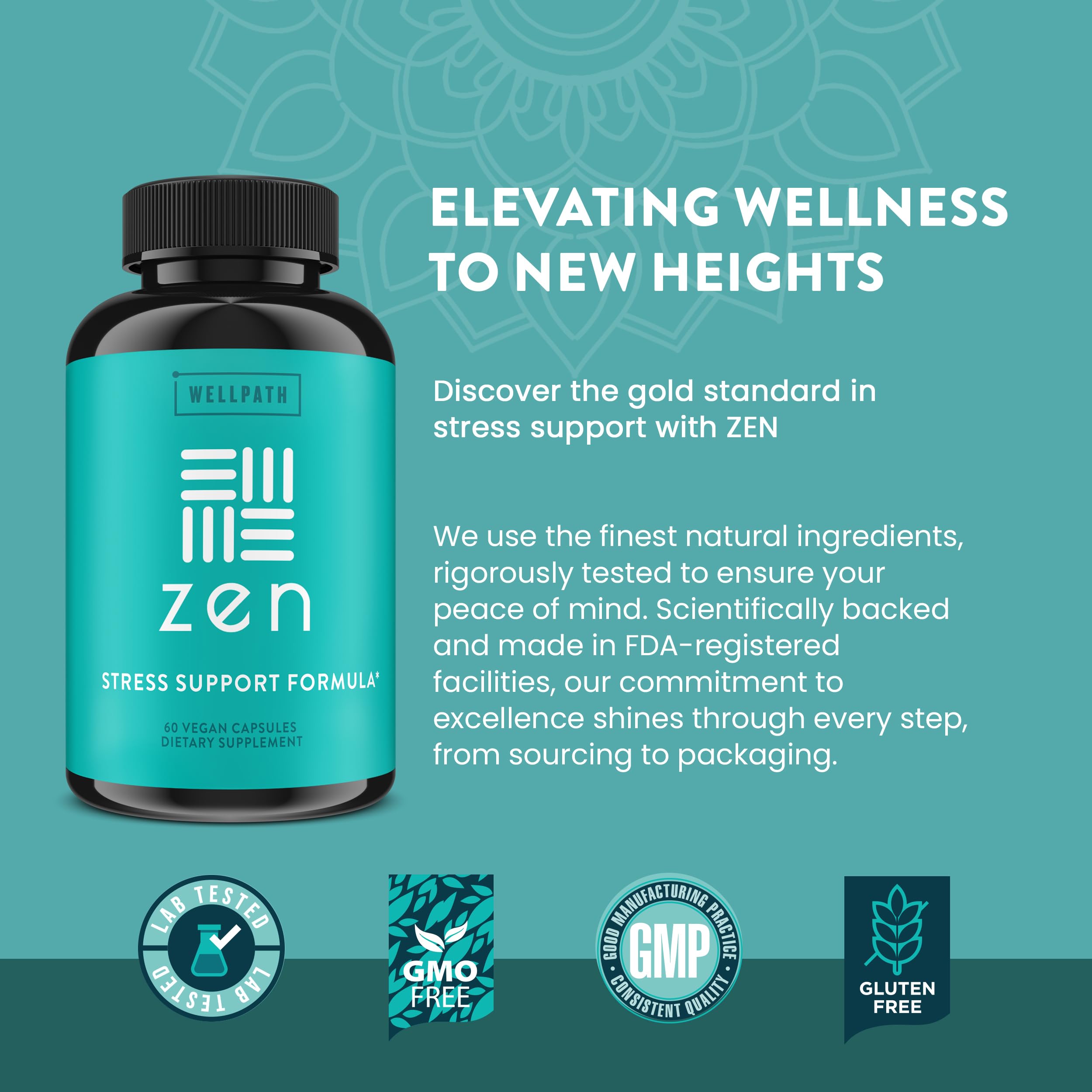 WellPath Zen bottle showing packaging for easy daily use.