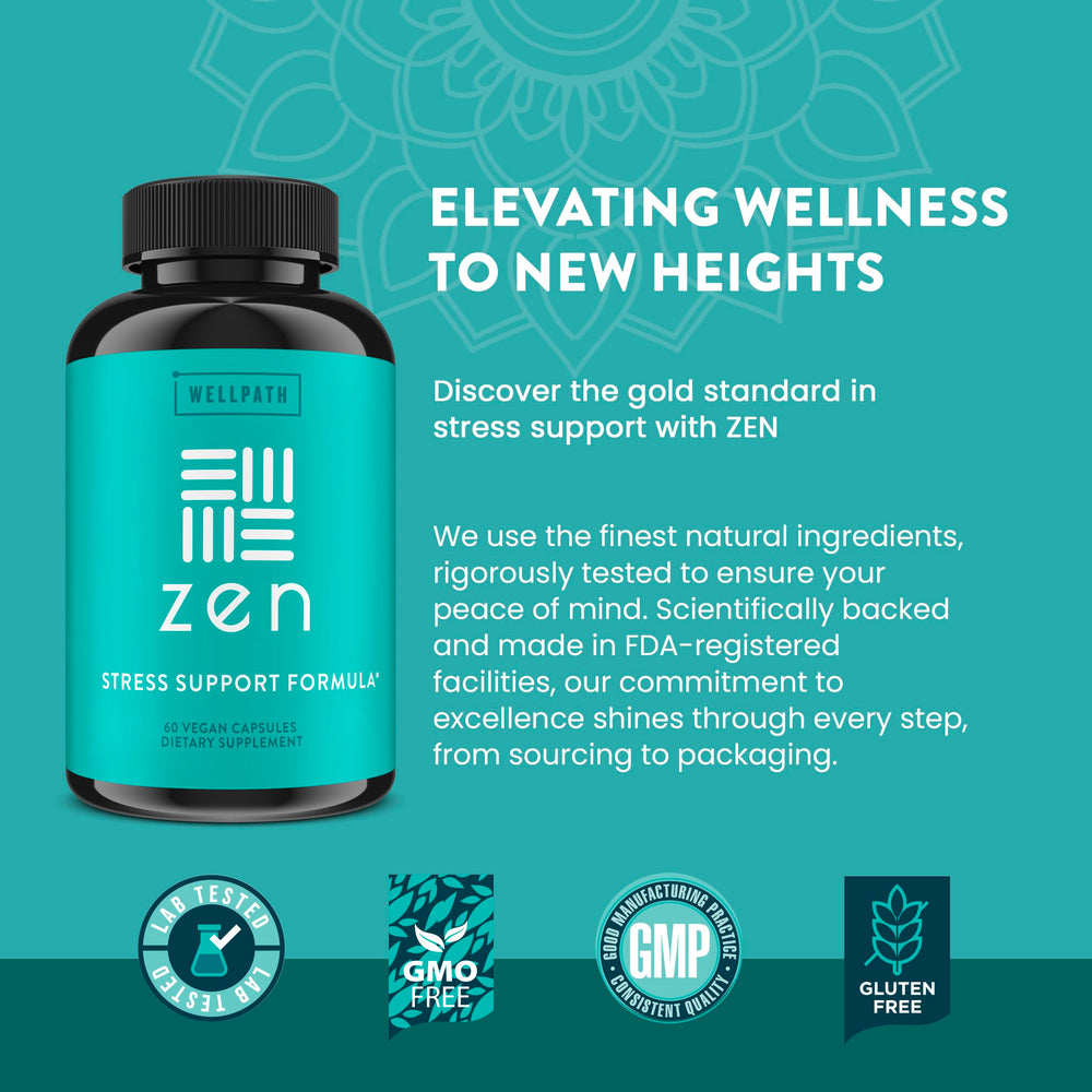 WellPath Zen bottle showing packaging for easy daily use.