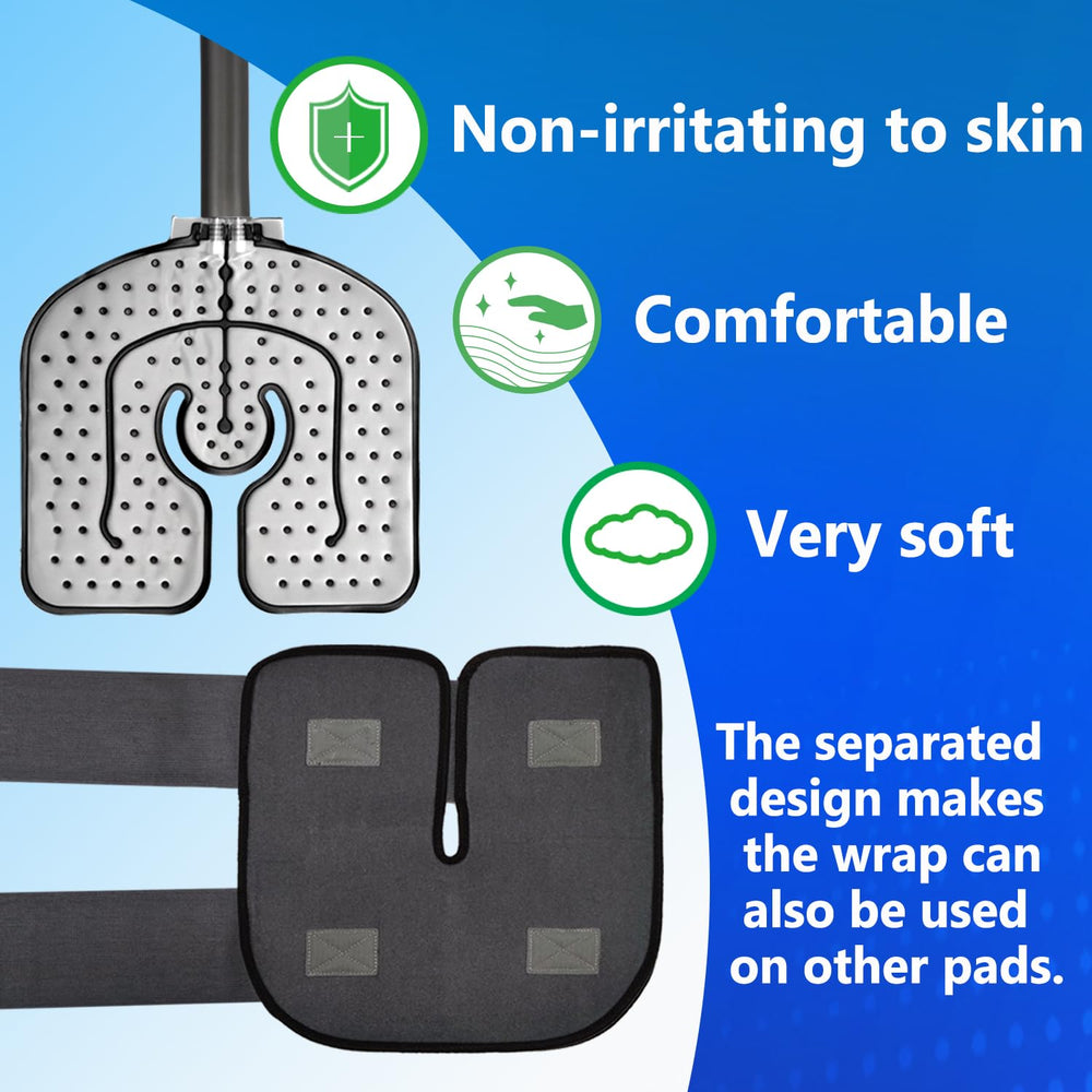 WELLSOON wrap with adjustable strap demonstrates secure knee fit