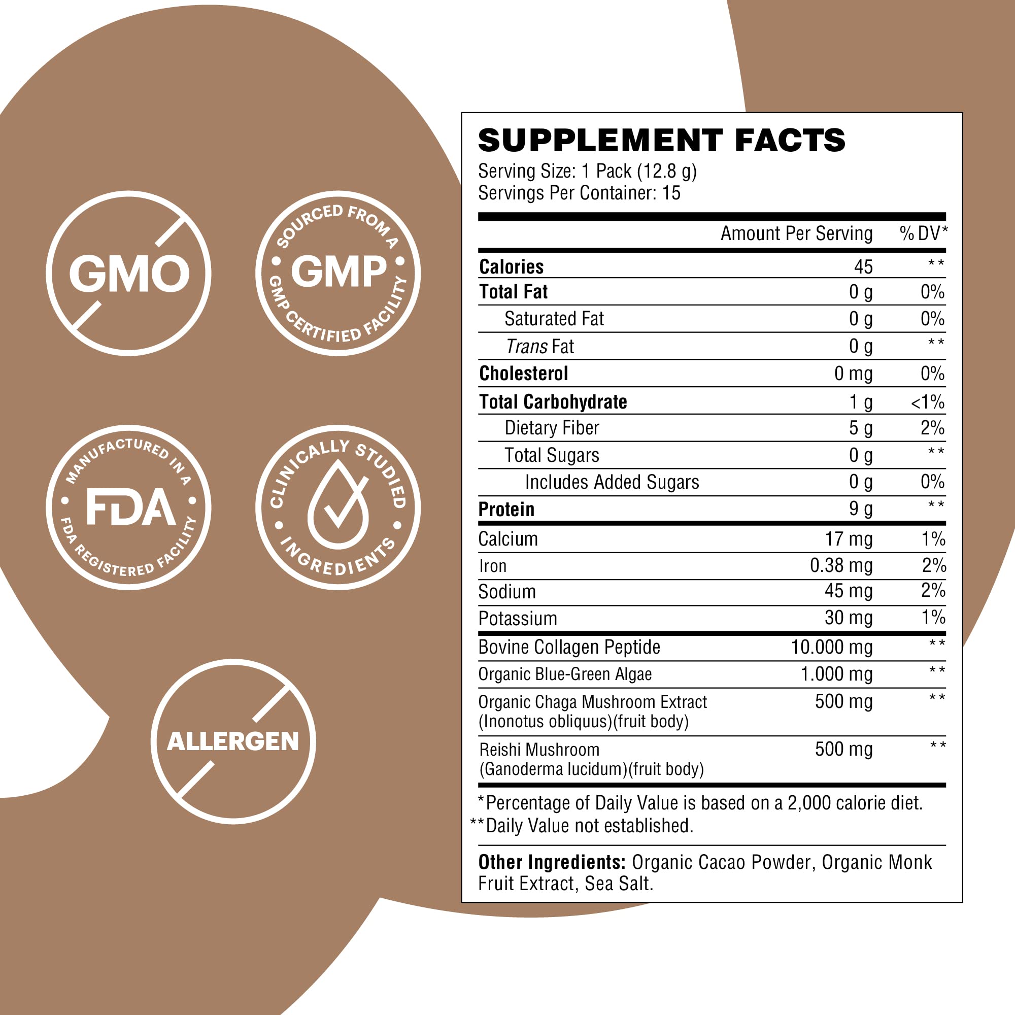 Wellthy Collagen Superfood Powder in a glass of milk for a creamy morning boost.