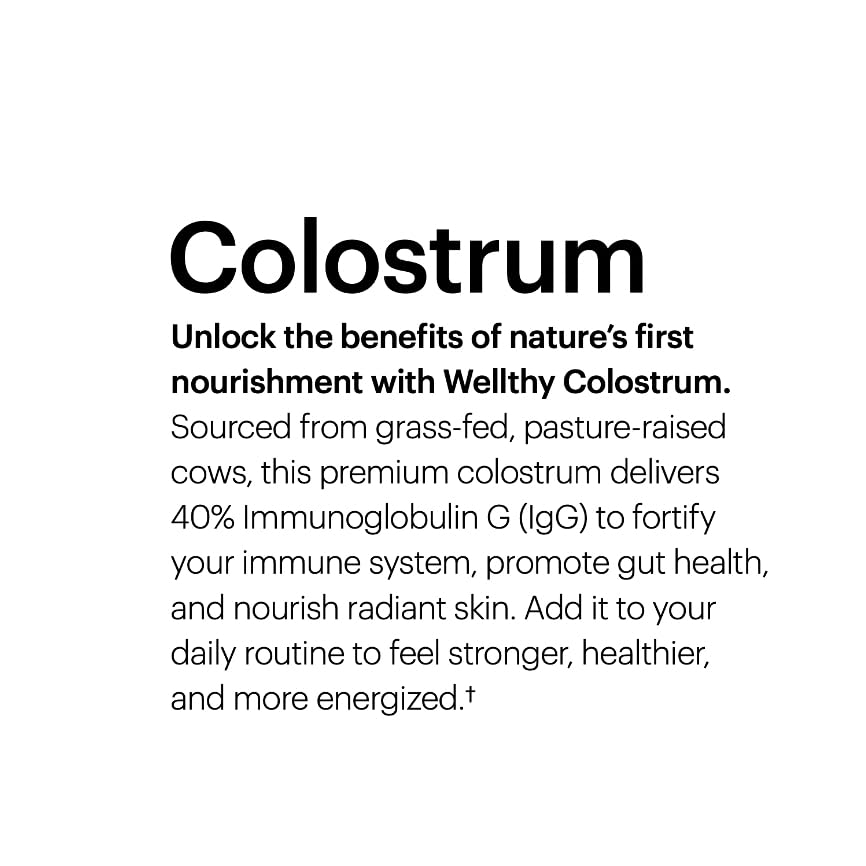 Wellthy Colostrum Powder made in the USA assures traceability.