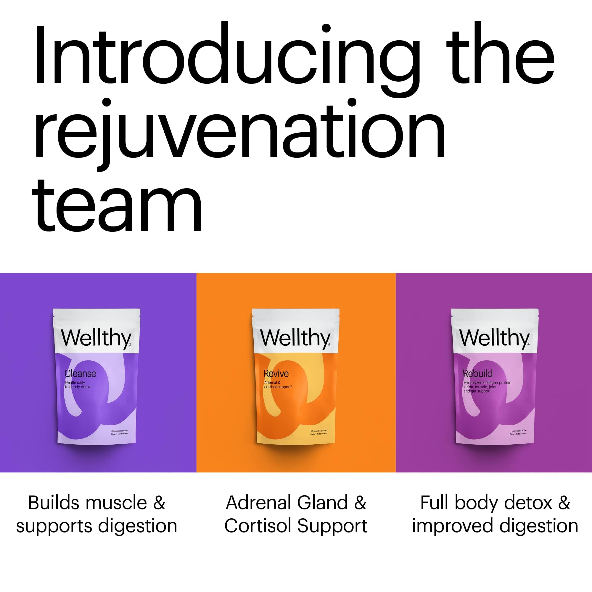 Wellthy Revive donation badge on packaging showing meal support.