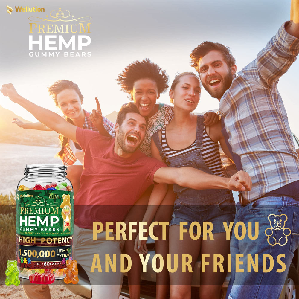 WELLUTION Hemp Gummies USA-made facility label