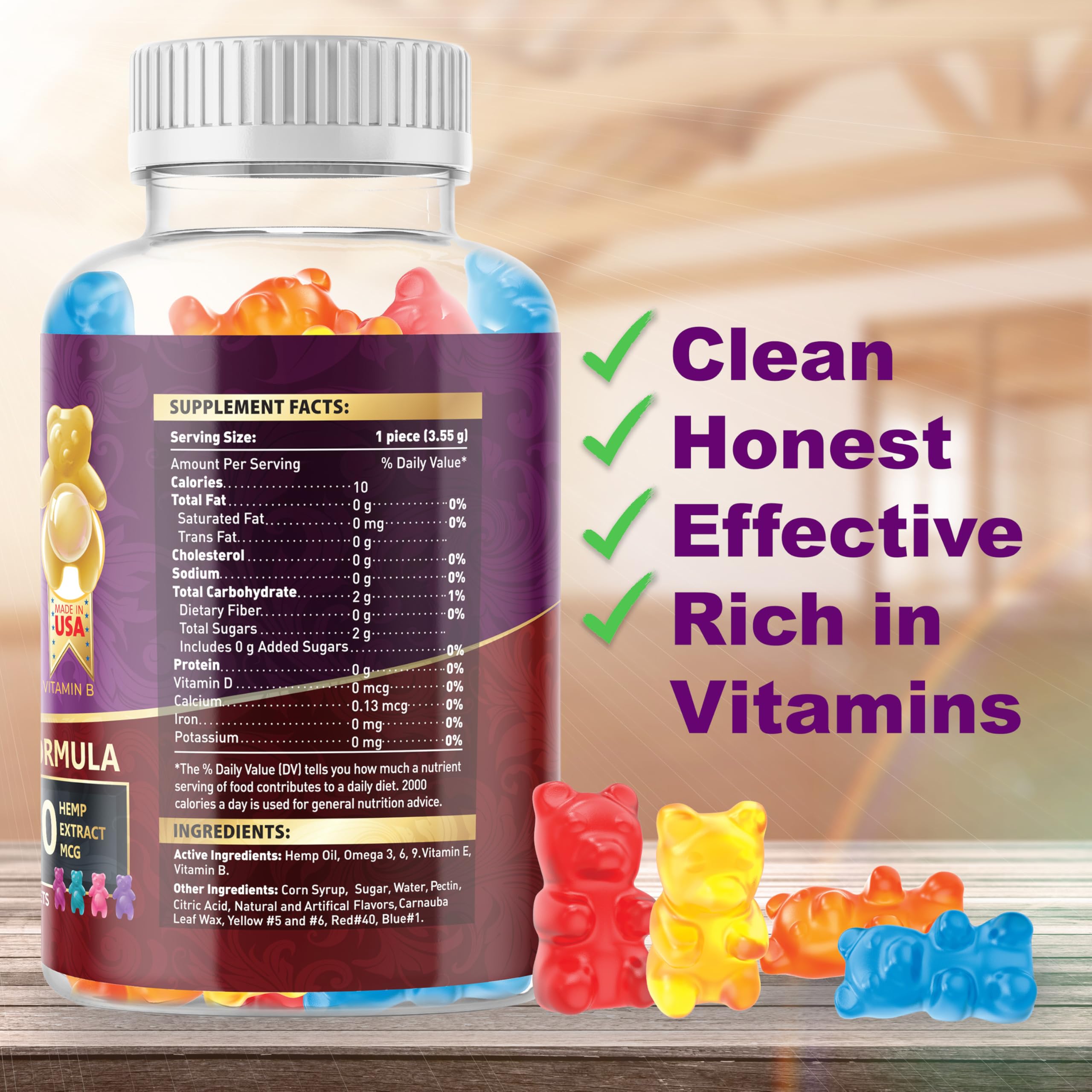WELLUTION vegan gummy bears with fruity flavors for a tasty daily snack.