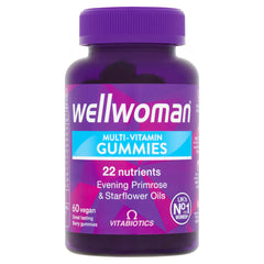 Wellwoman Multivitamin Gummies berry bottle for daily energy and immune support