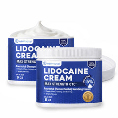 WELMATE 5% lidocaine hemorrhoid cream tube for quick external relief