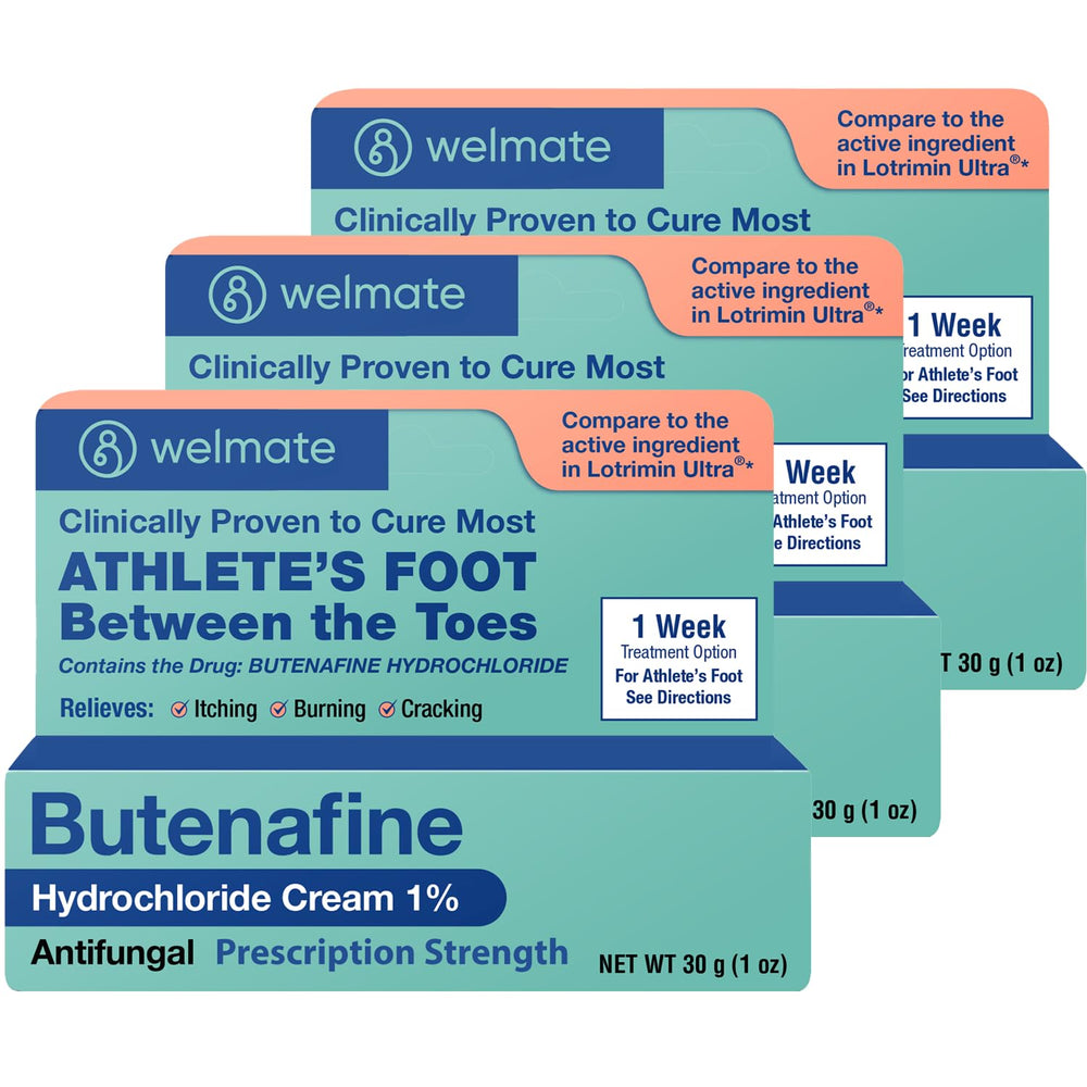 WELMATE Butenafine 1% cream tube, convenient antifungal care for quick relief