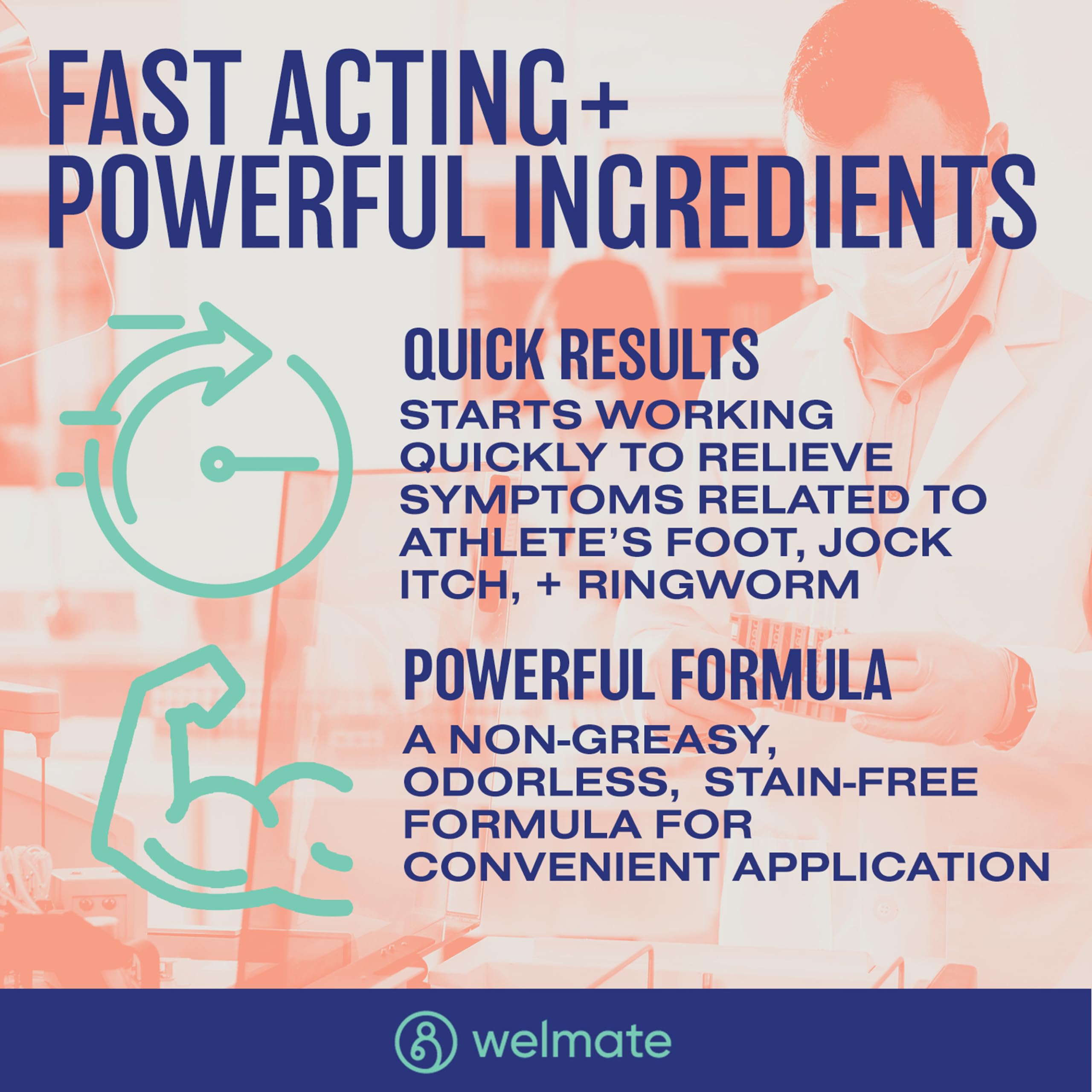 WELMATE Butenafine cream remains stain-free after application on fabric