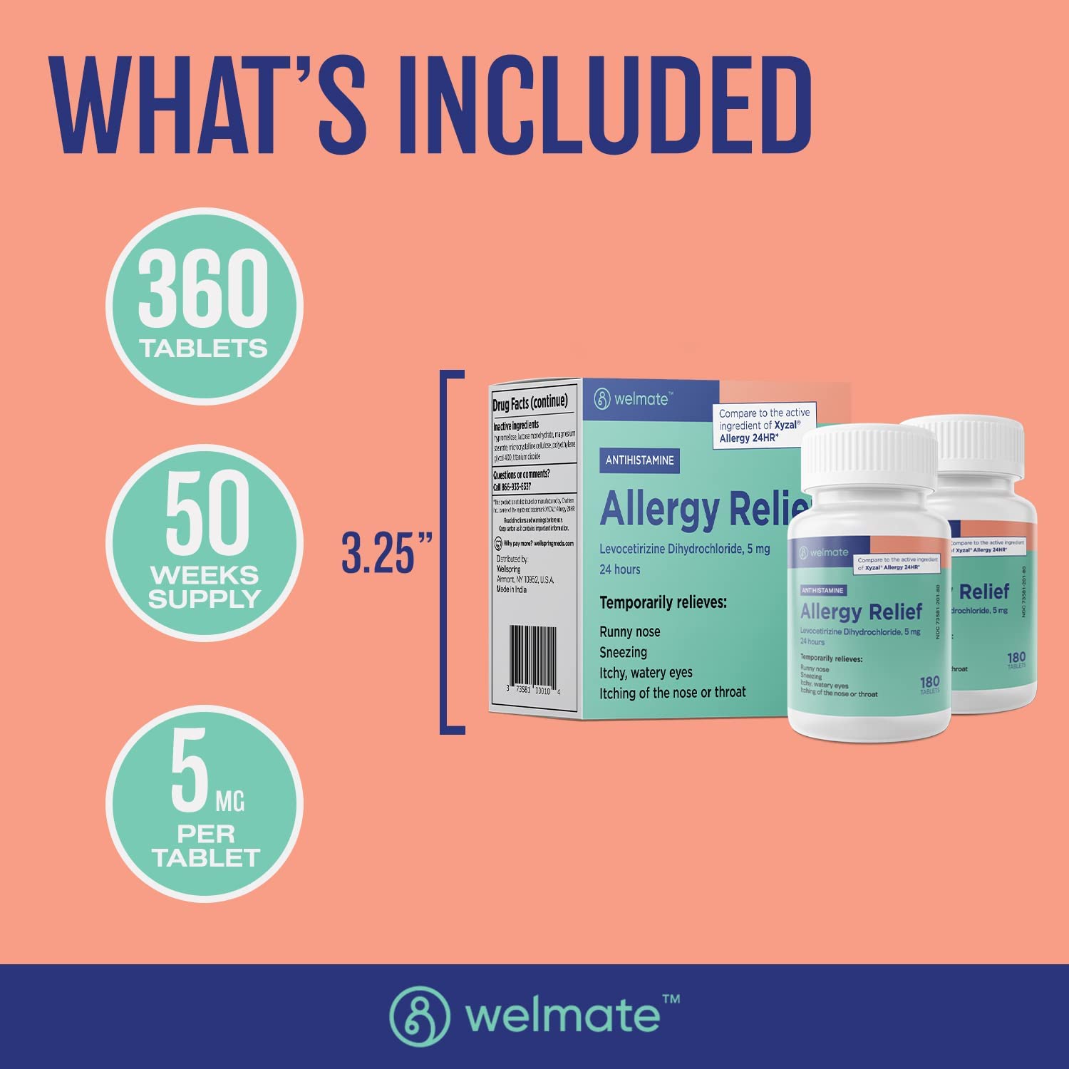 WelMate Levocetirizine consumer-use scene shows daily easy-use