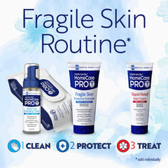 Welmedix Fragile Skin Ointment being applied to dry hand or feet areas