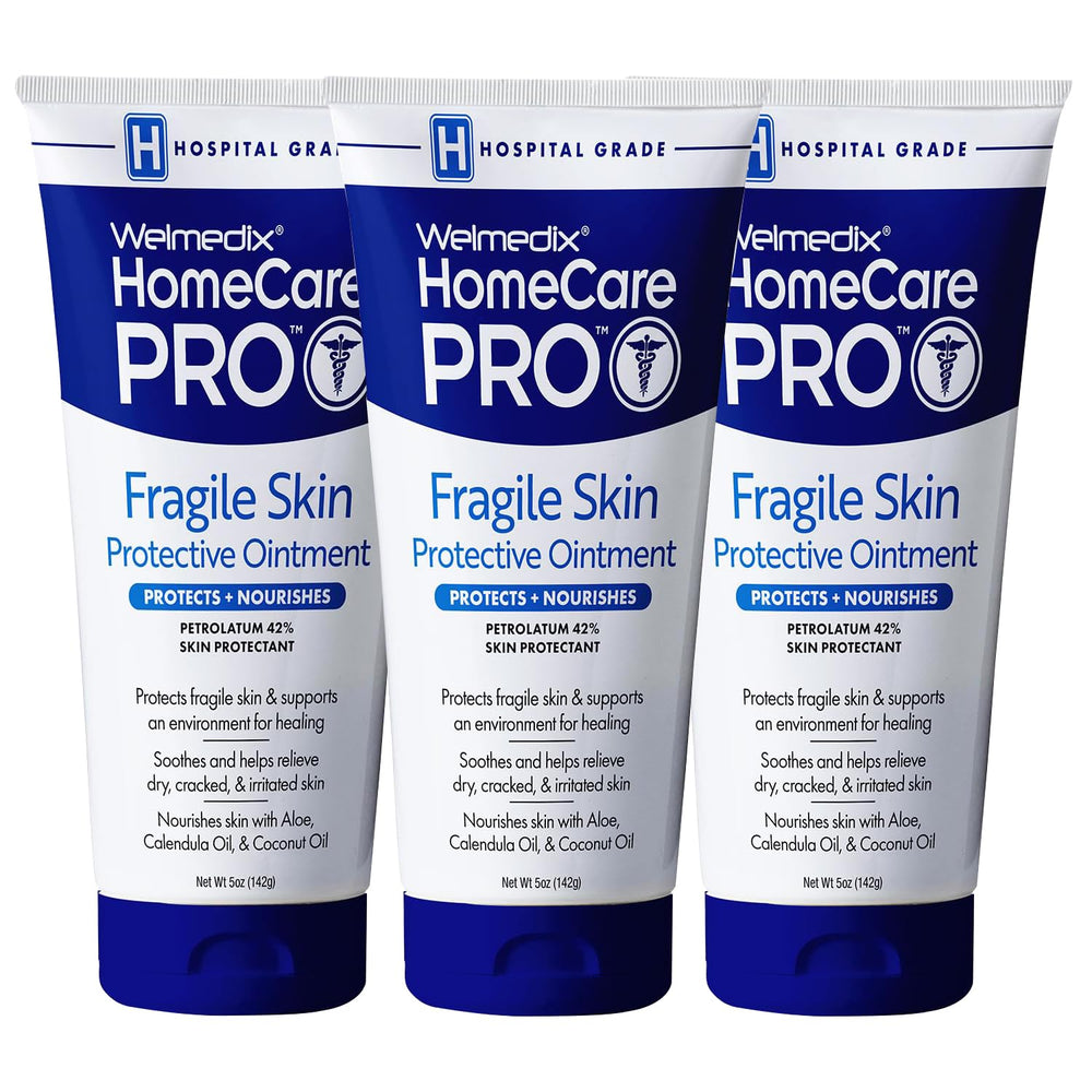 Welmedix Fragile Skin Ointment pack 3 front view protects delicate skin with barrier care.
