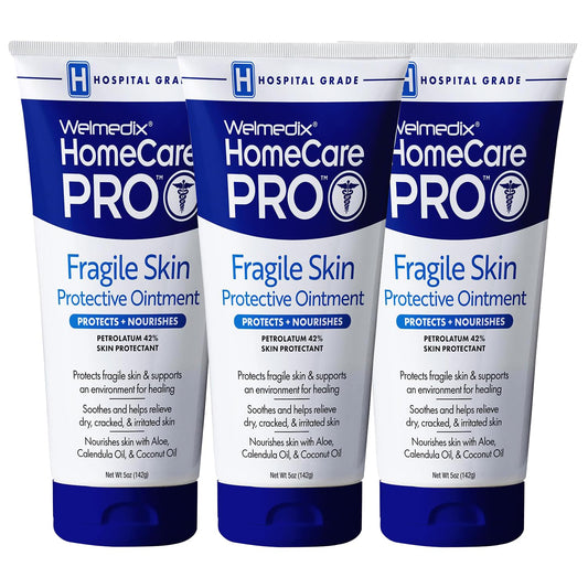 Welmedix Fragile Skin Ointment pack 3 front view protects delicate skin with barrier care.