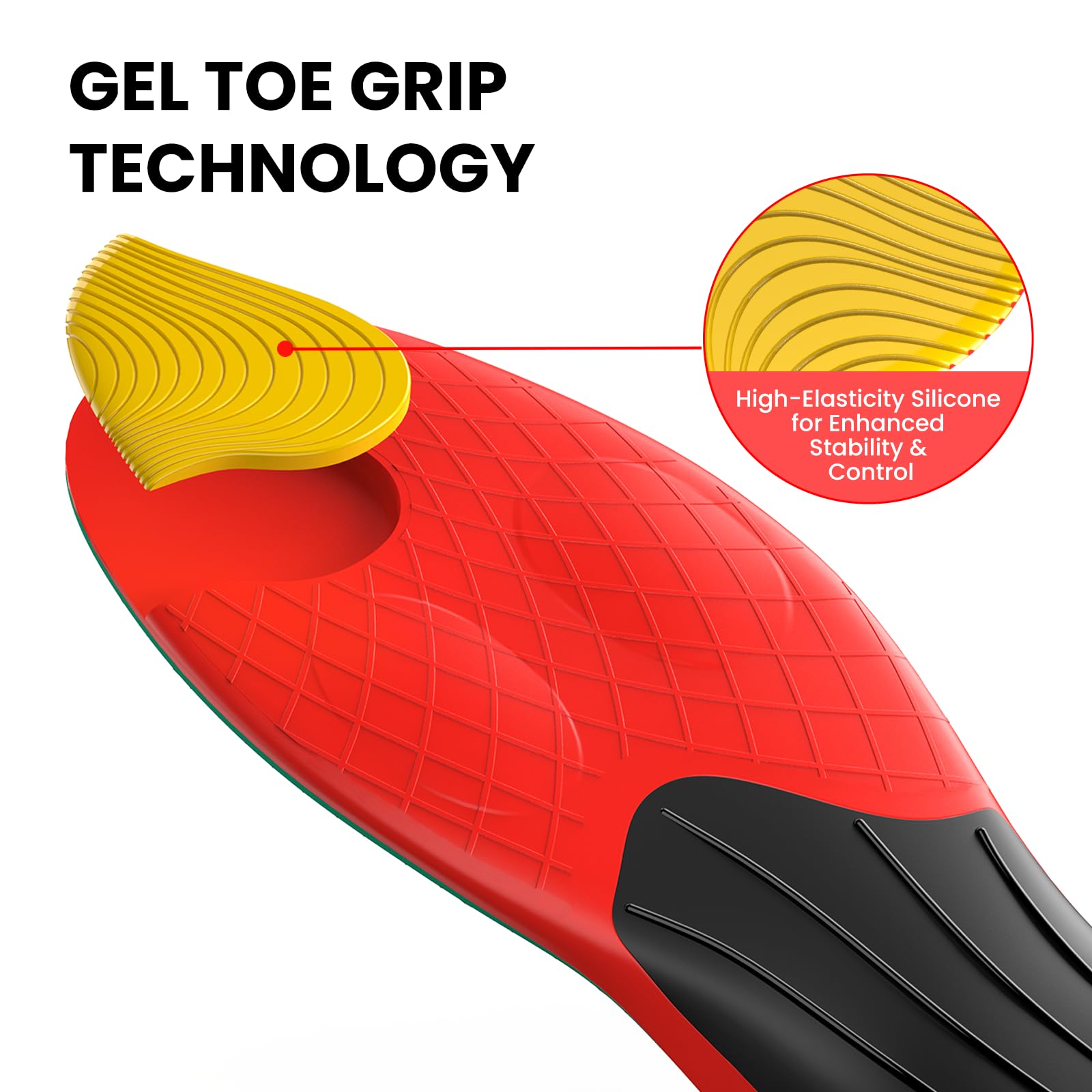 Welnove running insoles fit guide illustrating adaptable sizing for your shoes