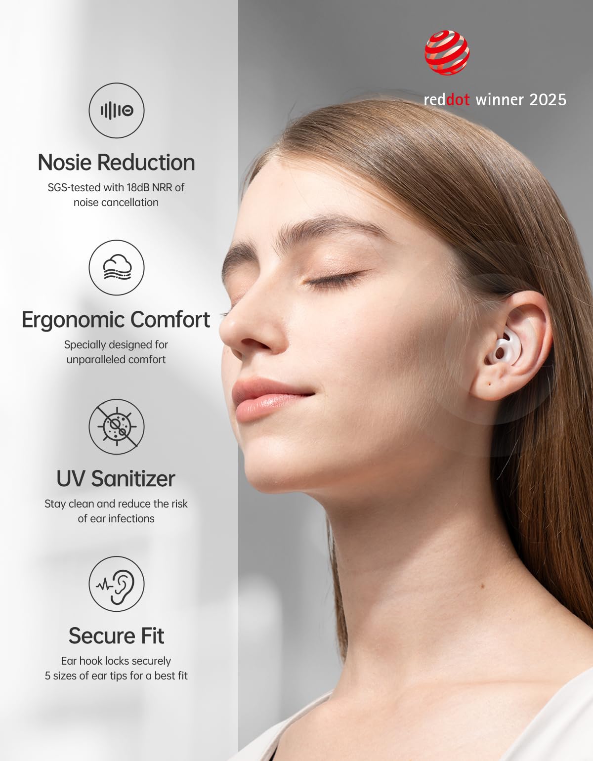 Welove UV sanitizer case for earplugs delivers quick disinfection.