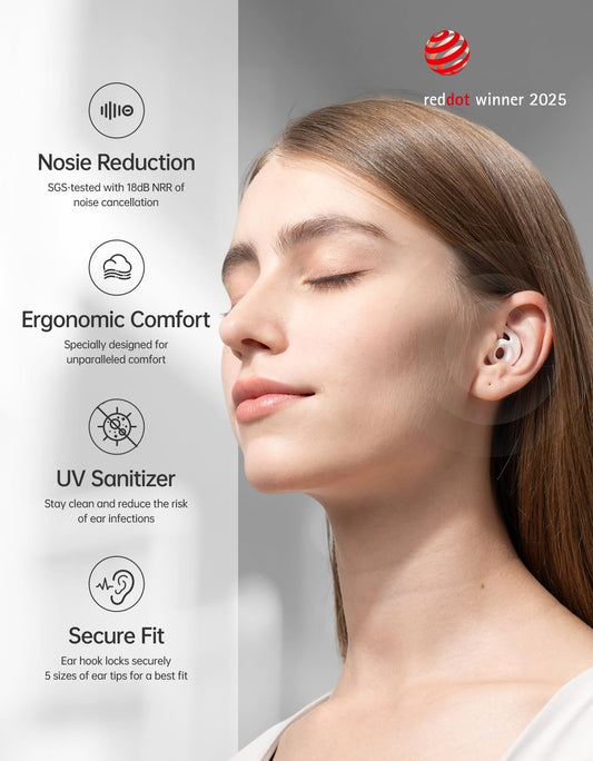 Welove UV sanitizer case for earplugs delivers quick disinfection.