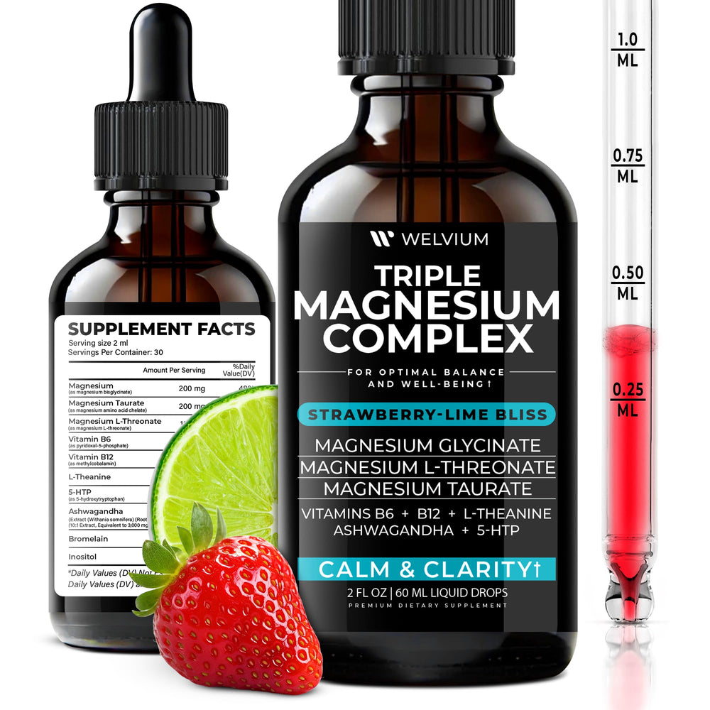 Flavor splash image suggests strawberry-lime taste for WELVIUM drops