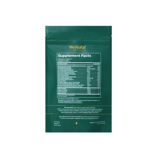 WeNatal for Him capsules close-up, vegan daily health support