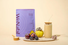 WeNatal Prenatal Protein+ for Her ingredients panel with choline and folate highlights