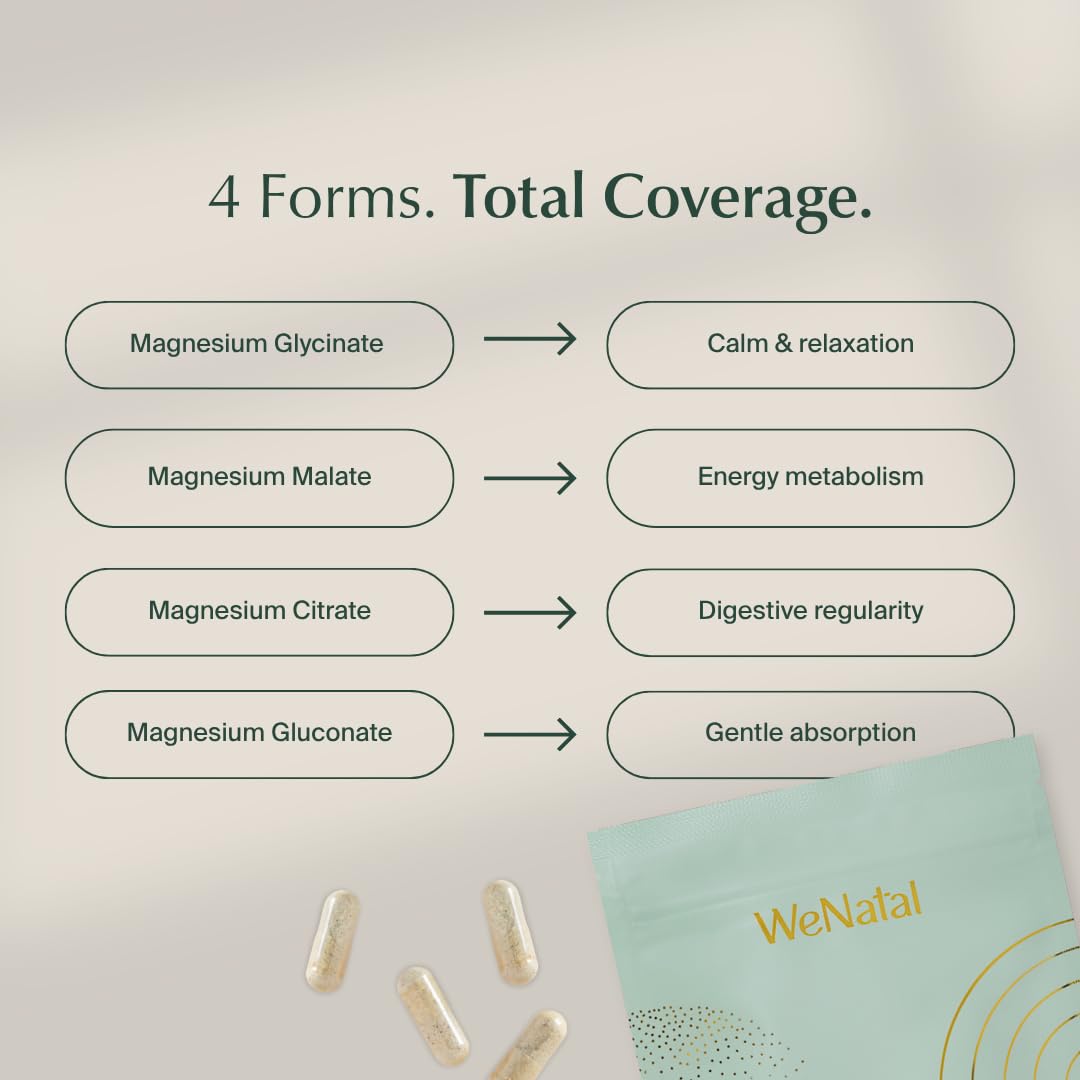 WeNatal Rest + Digest bottle pouring capsules for easy evening routine.